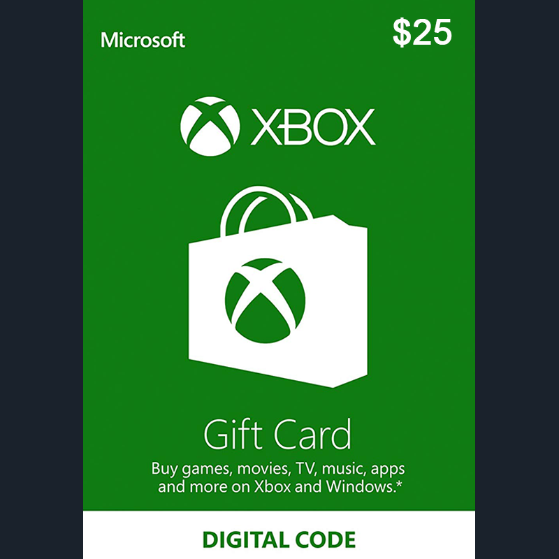 Xbox Card 25 USD - Mua bán thẻ Xbox Microsoft tự động 24/7