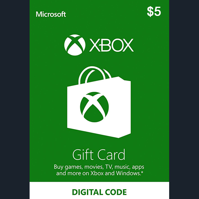 Xbox Card 5 USD - Mua bán thẻ Xbox Microsoft tự động 24/7