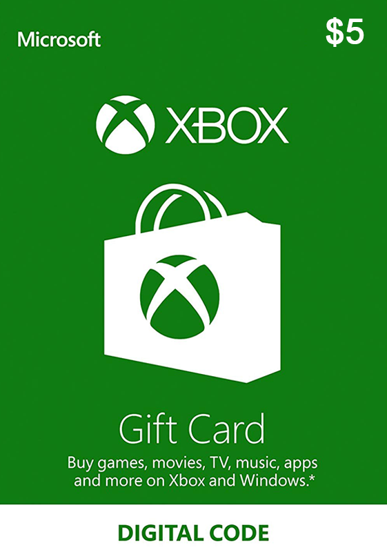 Thẻ Xbox Microsoft US Giá Rẻ Xbox Code 5 USD